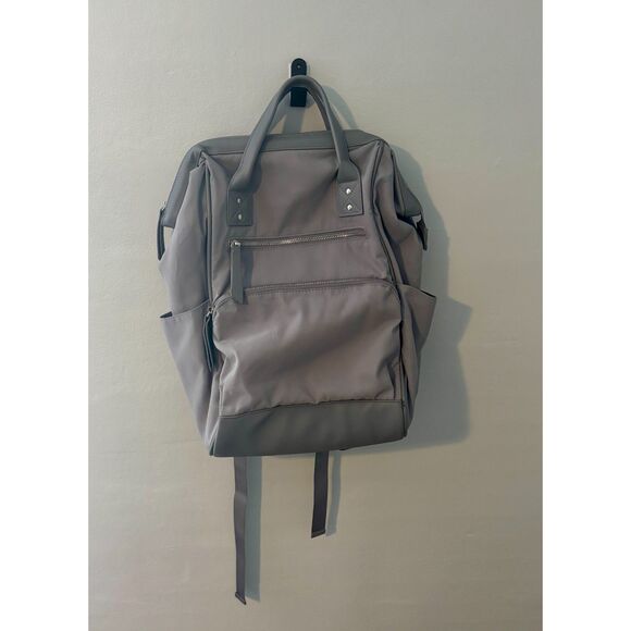 Wild Fable Gray Nylon Convertible Backpack Tote Everyday Bag Multi Pocket - Picture 1 of 8